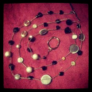 Jewelry Necklace Black Crochet