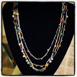 Jewelry Necklace White Crochet